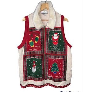EXTRA POINT by Reference Point Vintage Ugly Christmas Knit Sweater Vest - 2X